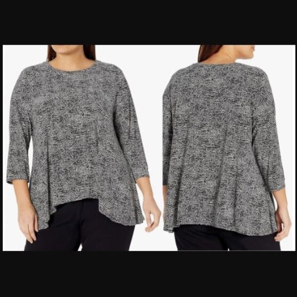 NWT $79! Anne Klein 3X Plus Size Women Pull-On Jersey Top Blouse Career Casual - Picture 1 of 6